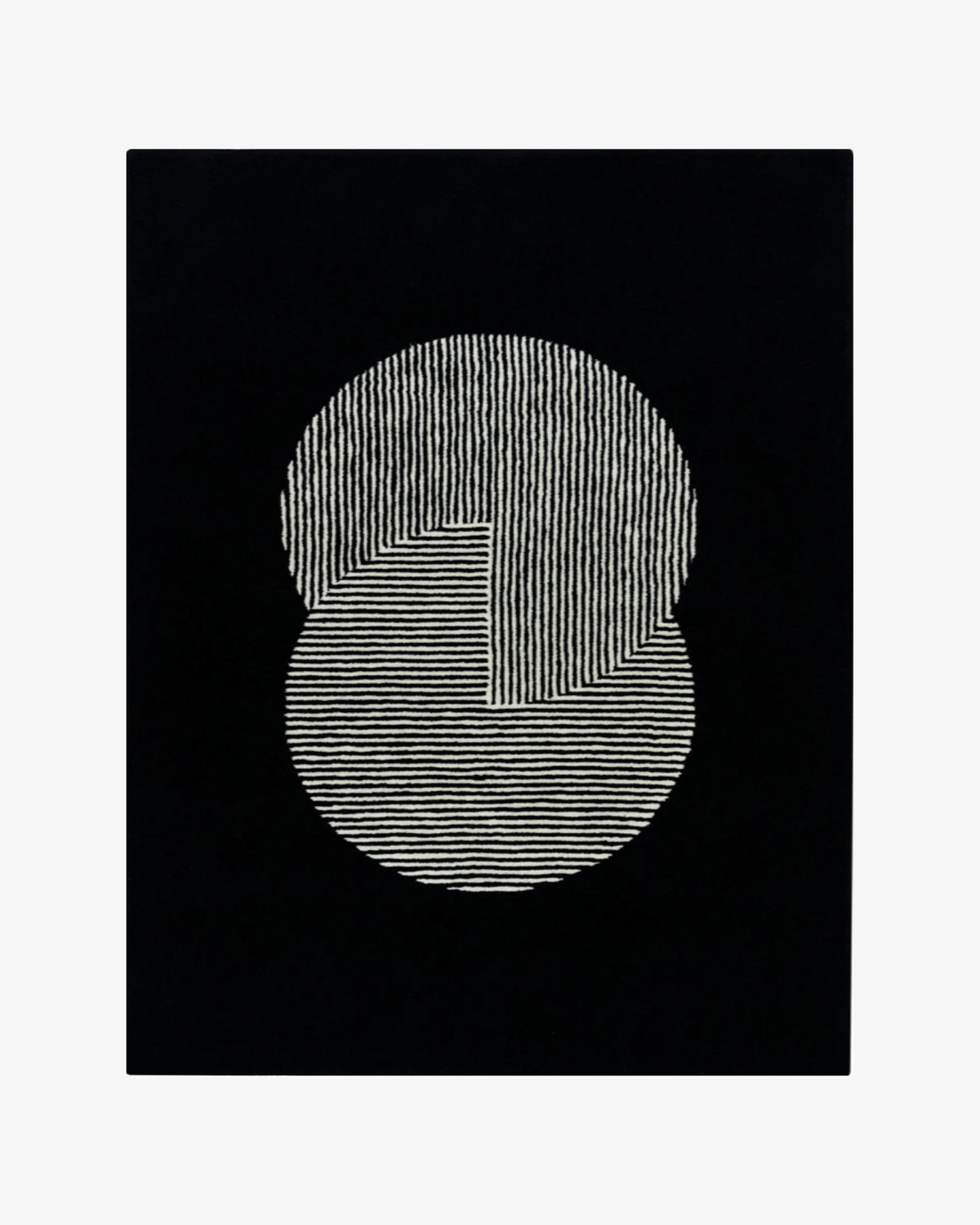 Clique Wool Rug in pitch black, swatch
