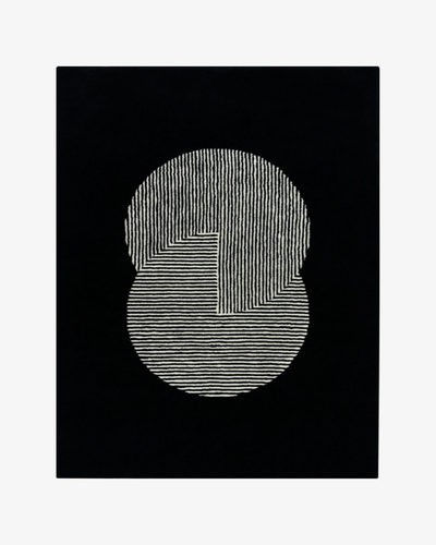 Clique Wool Rug / Pitch Black / Swatch