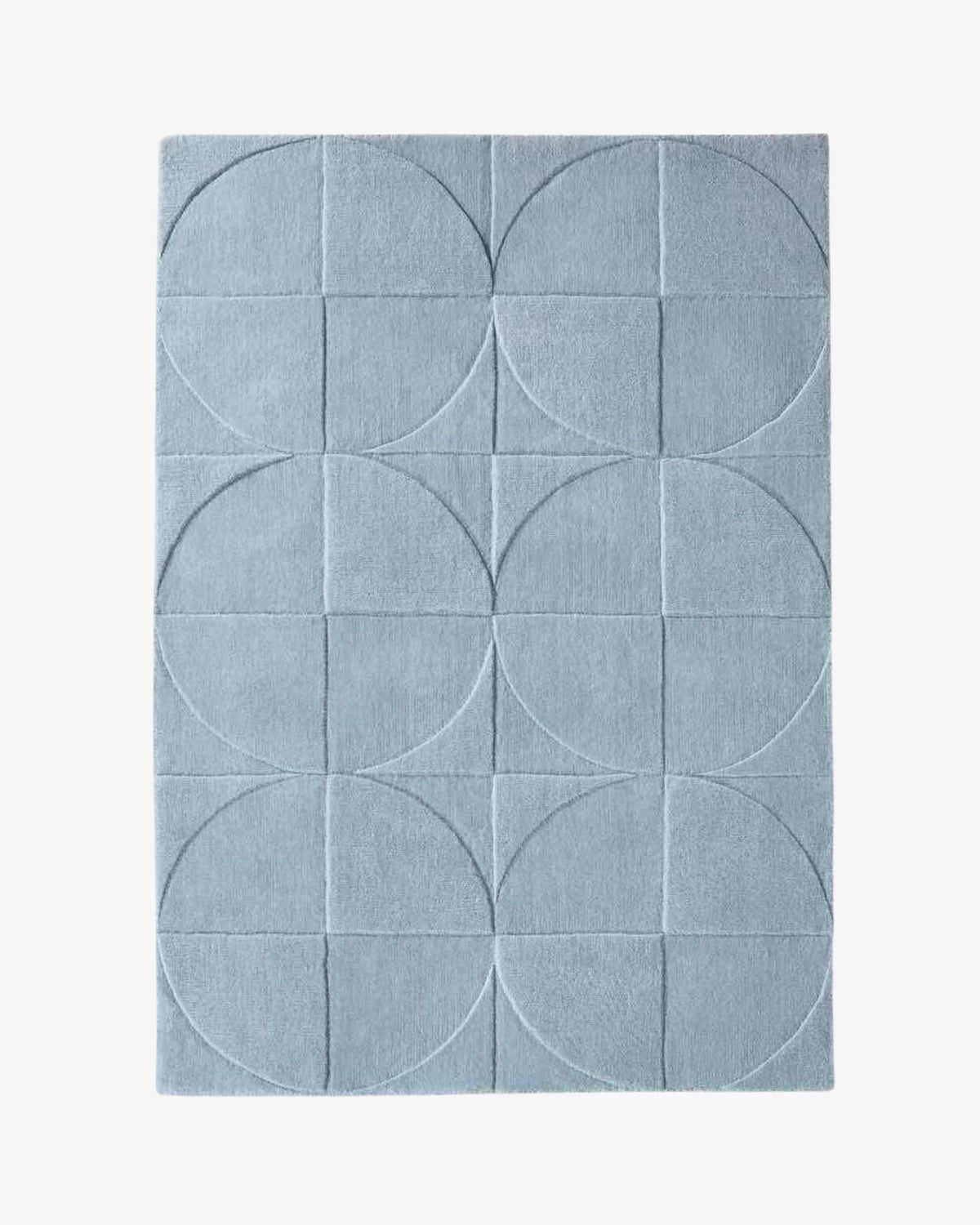 Round Square Rug in steel blue, swatch