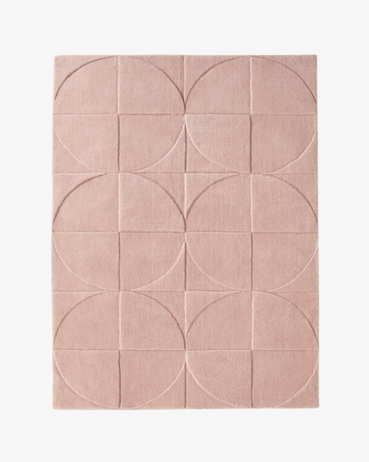 Round Square Rug in blush pink, swatch