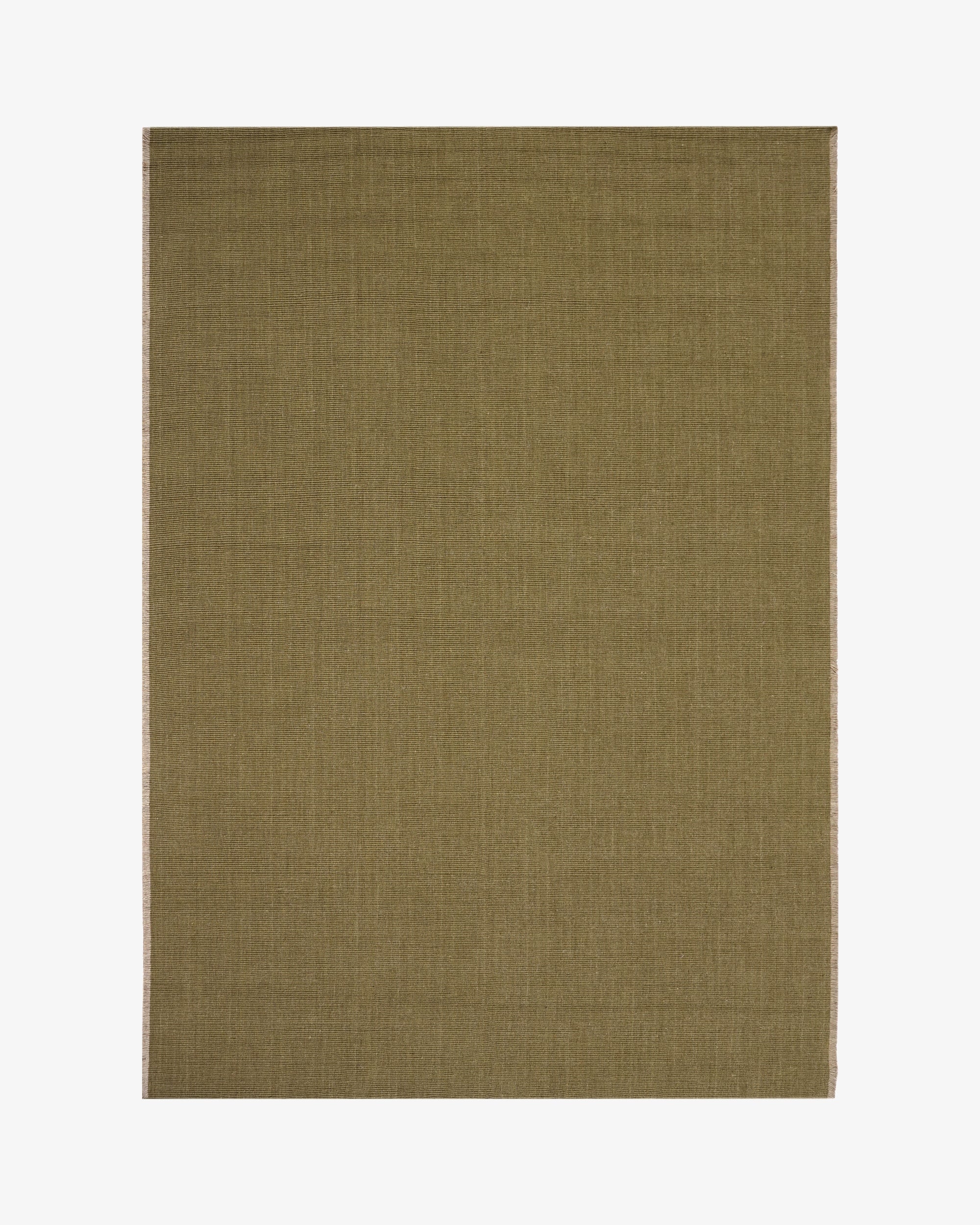 Cabra Wool & Jute Rug / Olive, handwoven in New Zealand wool and jute, handwoven in Bhadohi by Rugberry