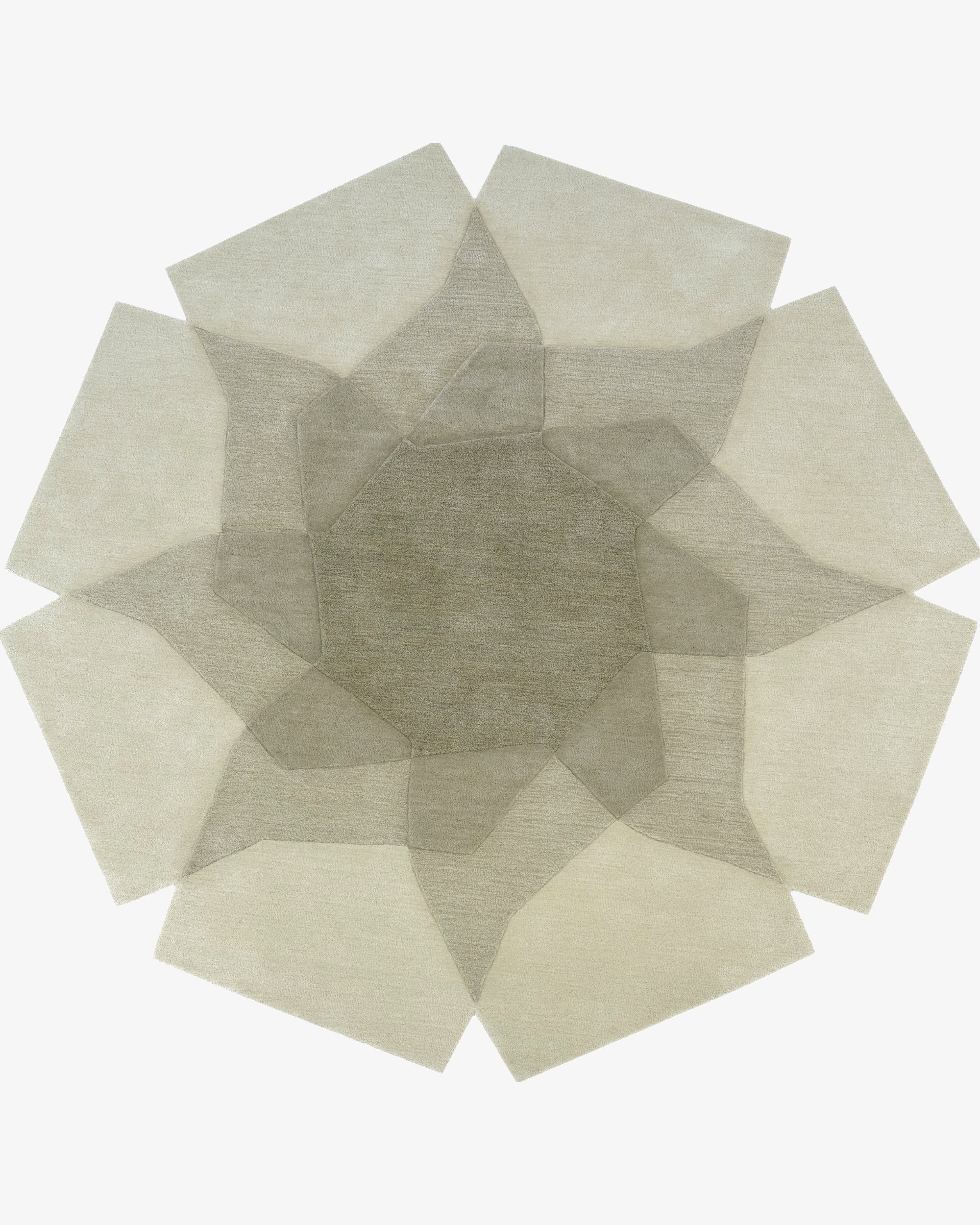 Facet Wool Rug, round hand-tufted New Zealand wool rug by Rugberry