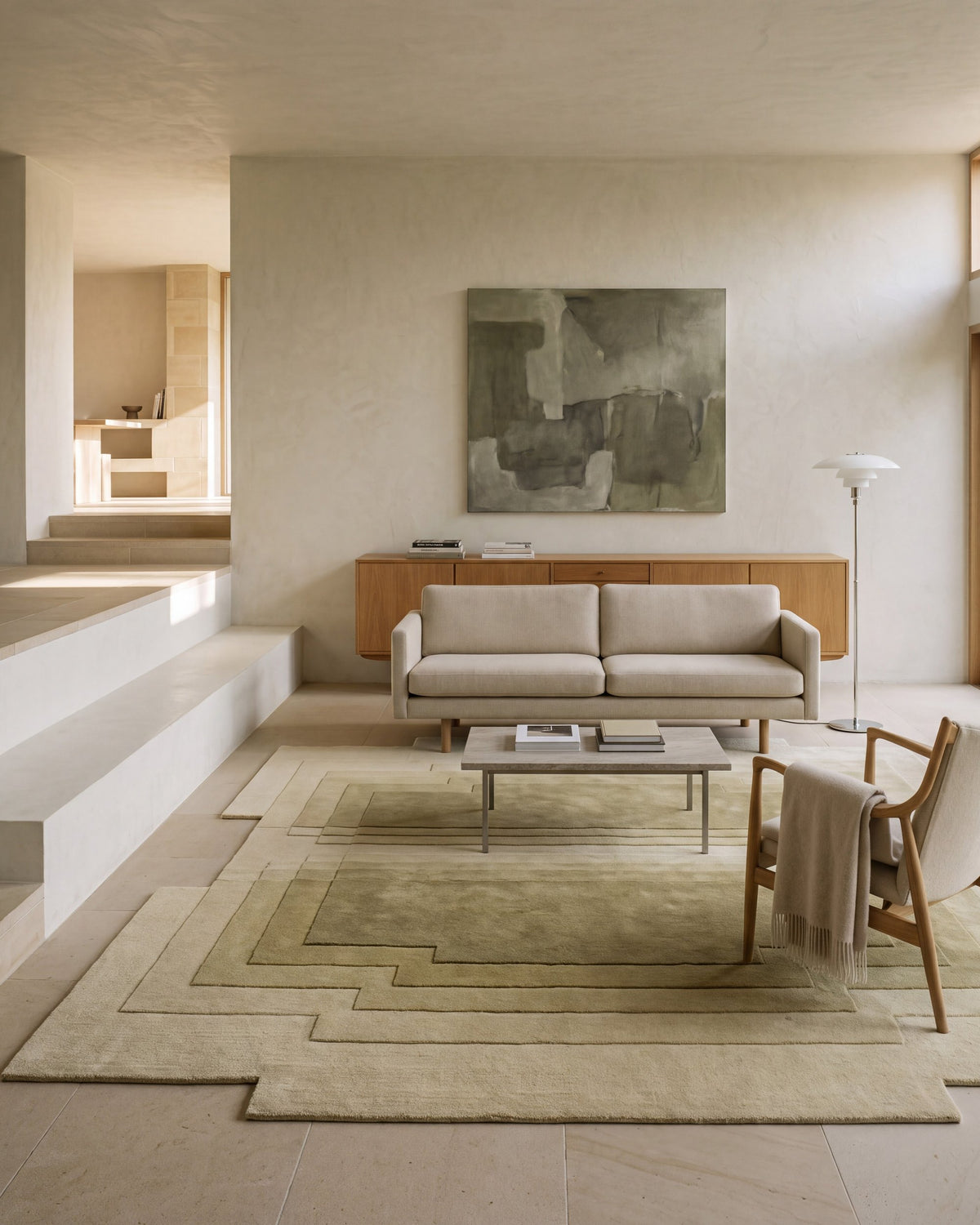 Talus rug in a living room
