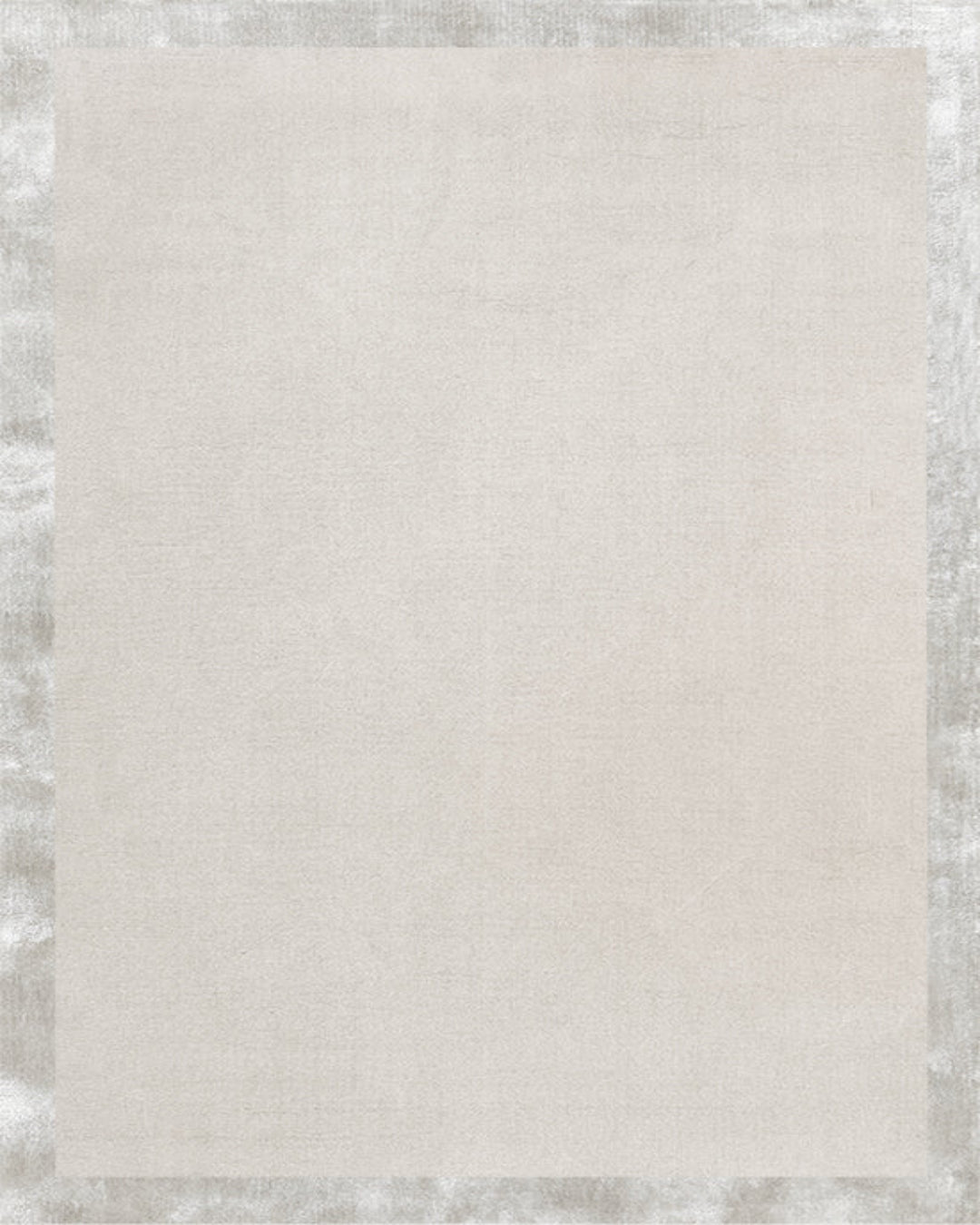 Fragment Wool & Silk Rug / White smoke