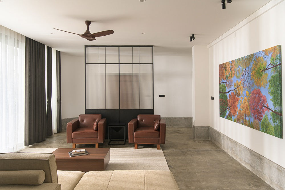 A reversible area rug with two coordinating pattern sides