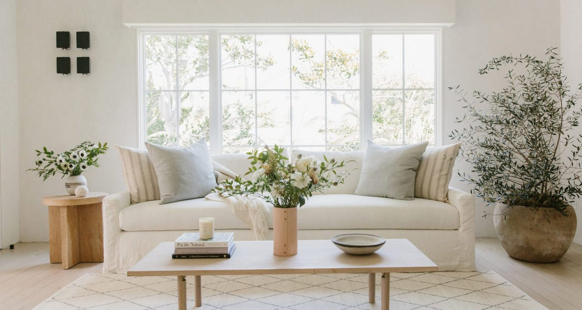 A handmade area rug in a tidy, well-kept living space