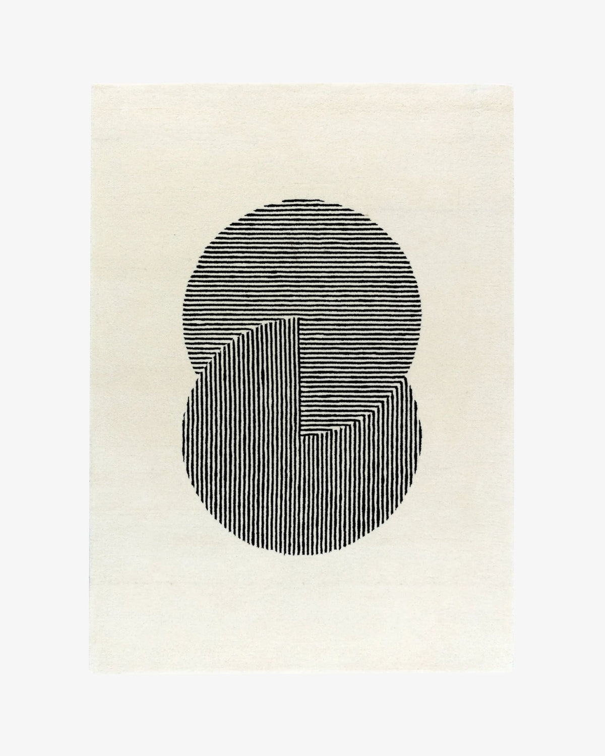 Clique Wool Rug in bone white, swatch