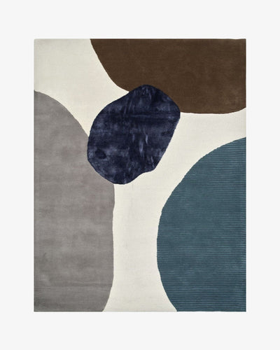 Profound Wool & Silk Rug / Ivory Teal / Swatch