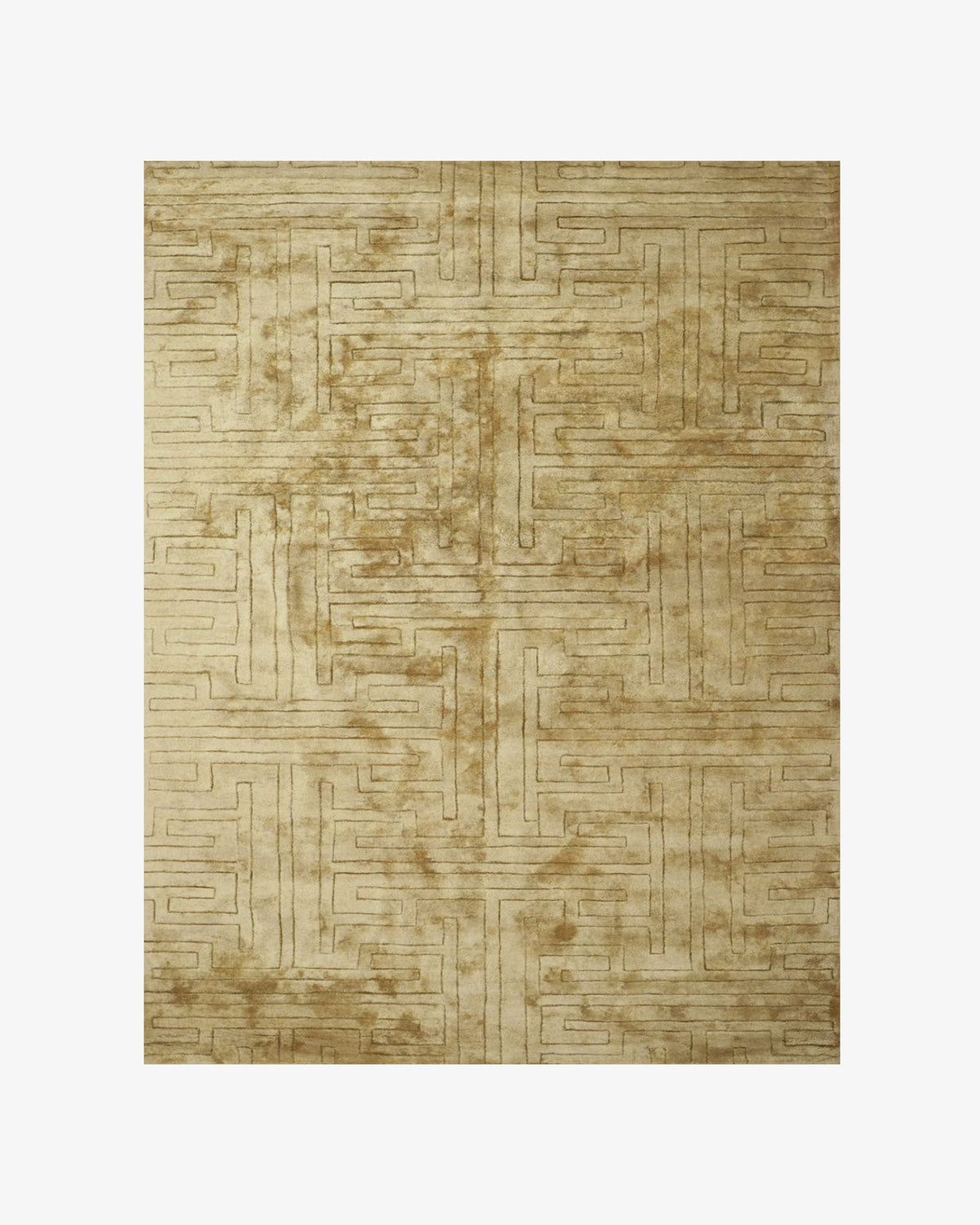 Venecia Gold Silk Rug swatch