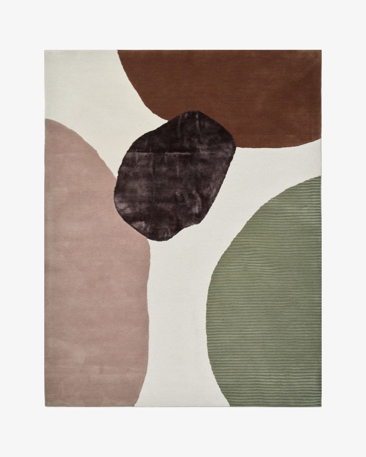 Profound Wool & Silk Rug in ivory sage, swatch