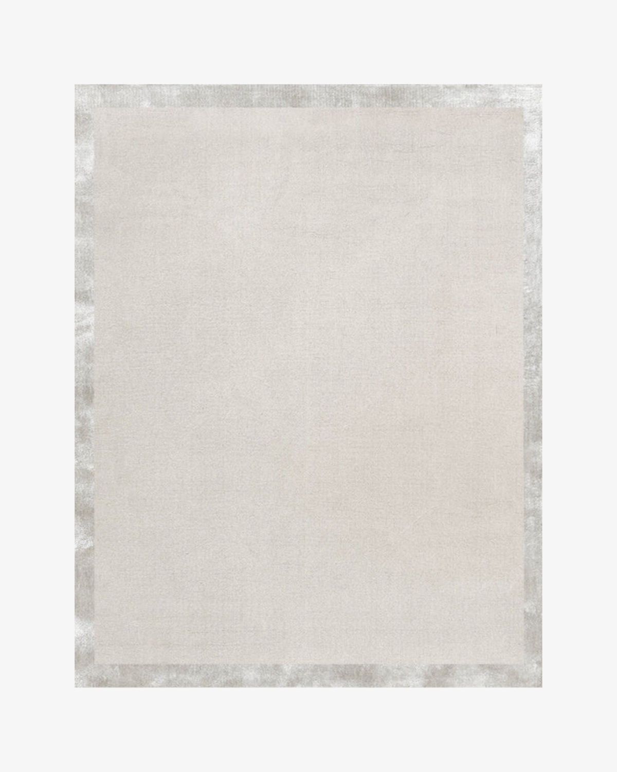 Fragment Wool & Silk Rug / White smoke