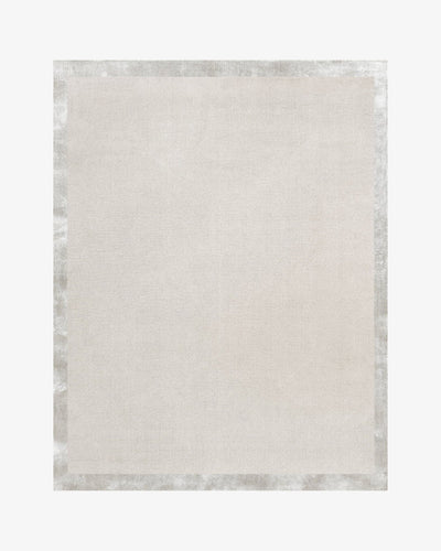 Fragment Wool & Silk Rug / White smoke / Swatch