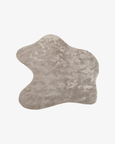Abstract Silk Rug / Cloud Gray / Swatch