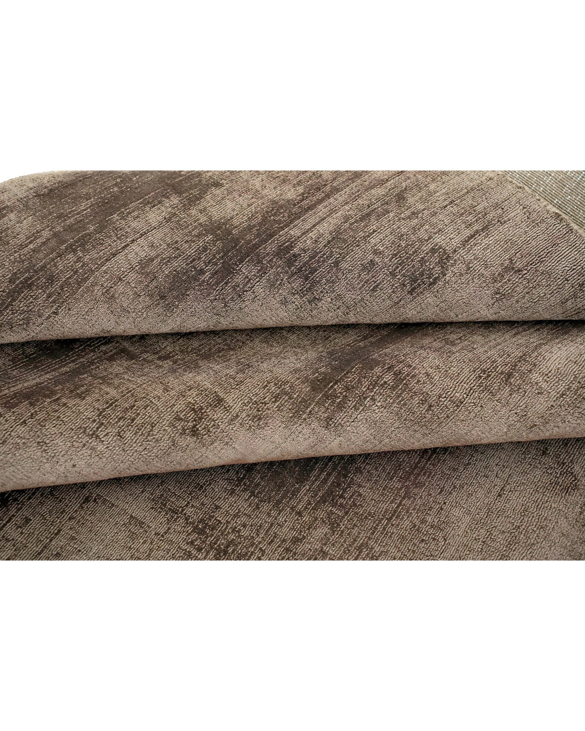 Nuva Silk Rug / Chocolate by Rugberry, handloom silk, view 3