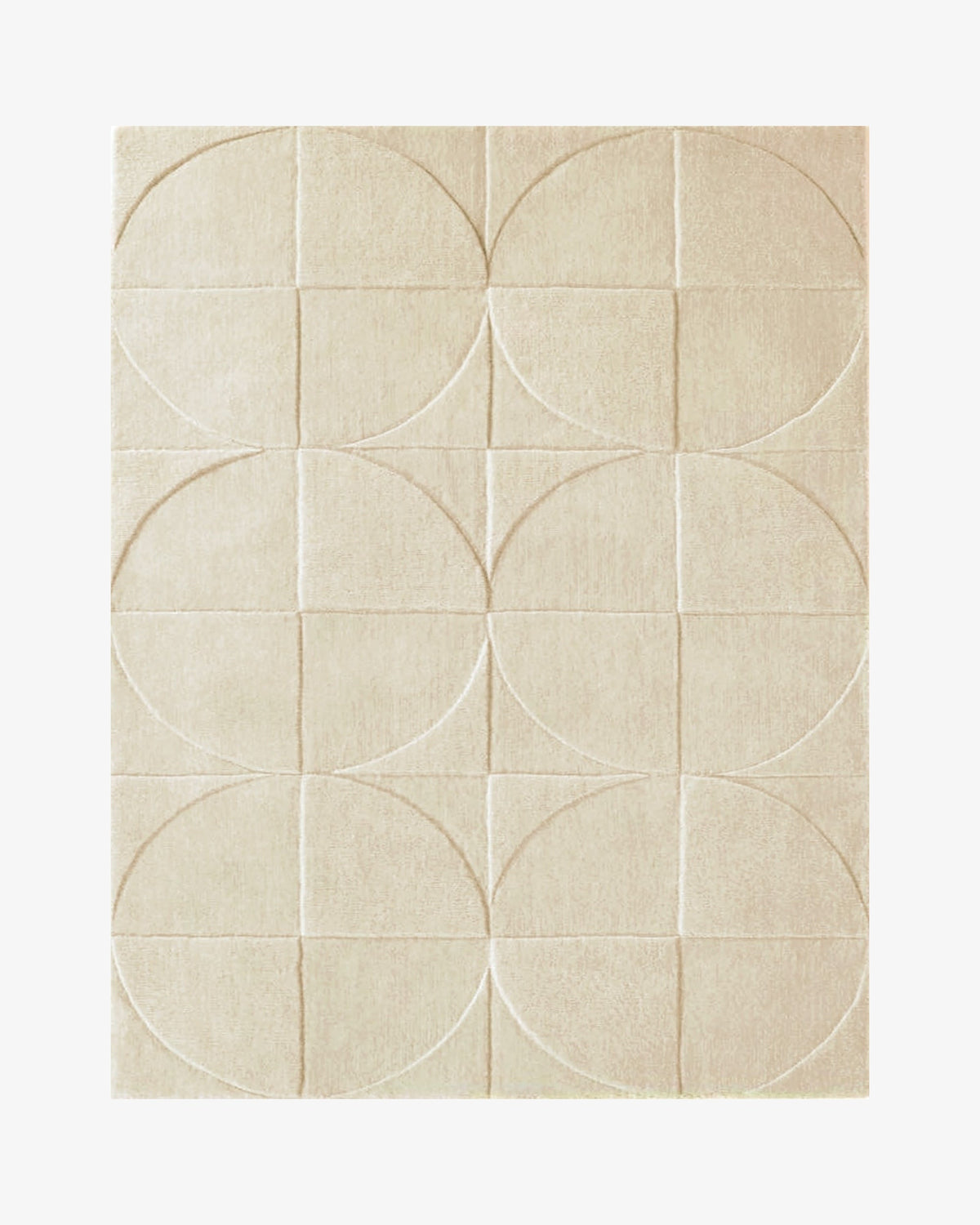 Round Square Rug / Beige, hand tufted in New Zealand wool, made to measure by Rugberry