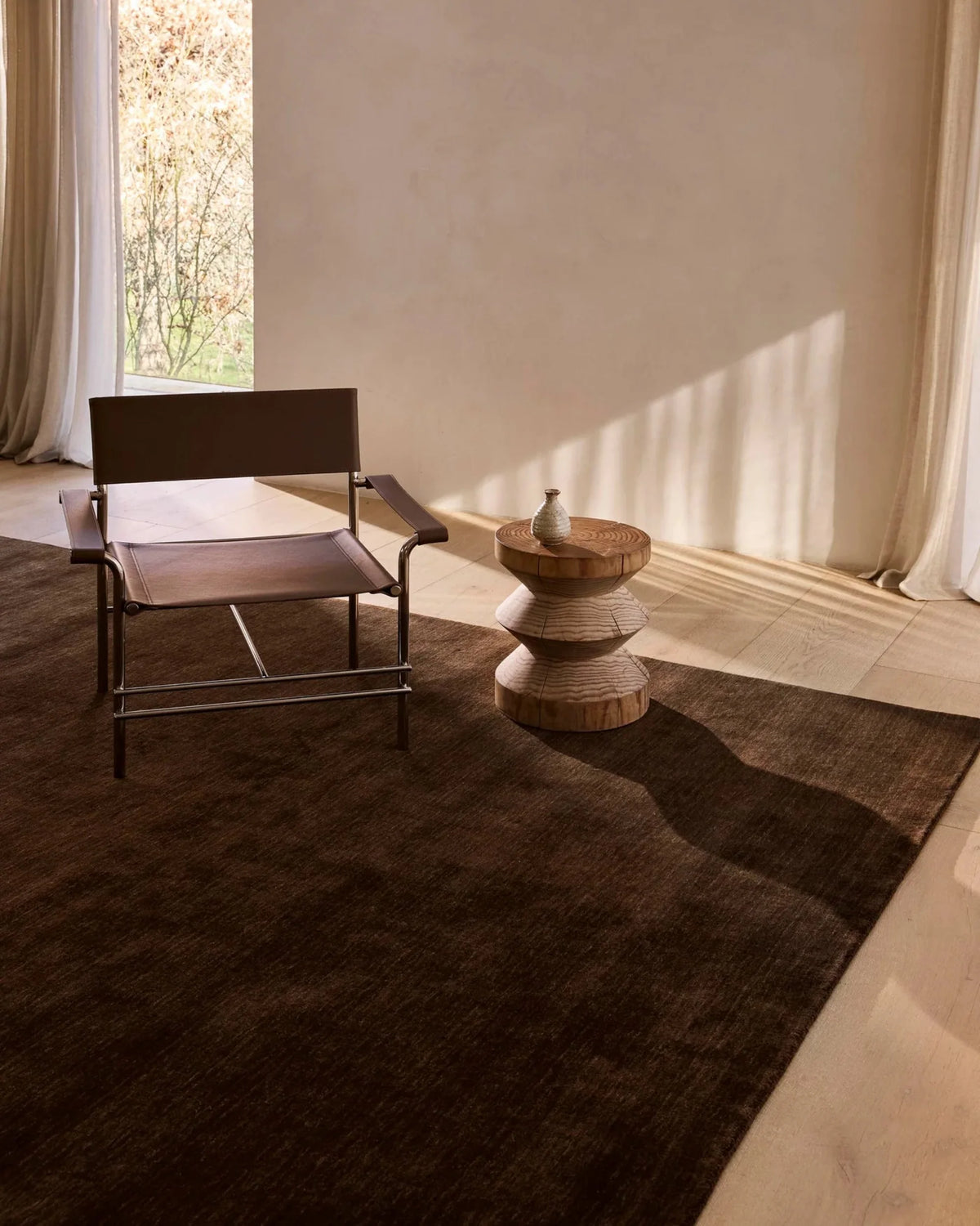 Plush Wool Rug / Chocolate by Rugberry, handwoven New Zealand wool, view 3