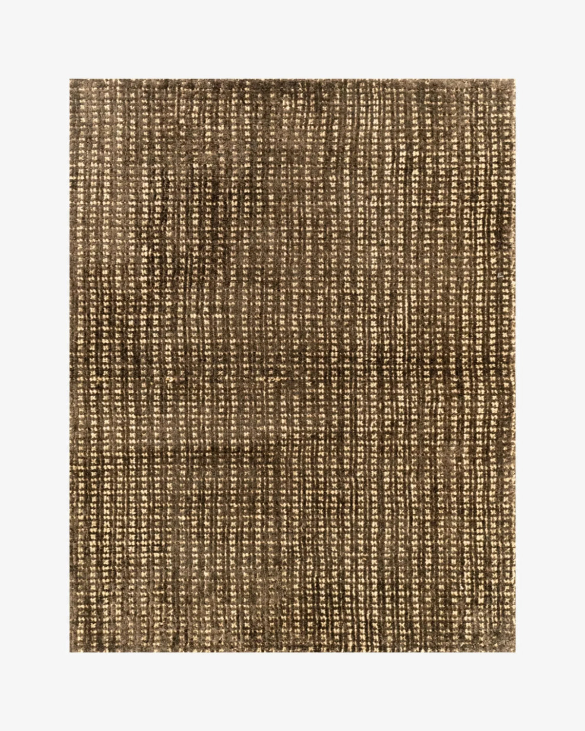 Meraki Jute & Silk Rug in chocolate, swatch